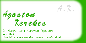 agoston kerekes business card